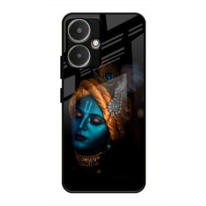 Lord Krishna Glass Case for Redmi 13c 5G