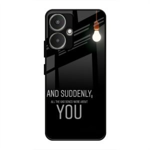 Quotes Glass Case for Redmi 13c 5G