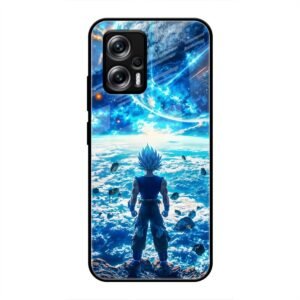 Cosmic Warrior's Resolve Glass Case for Redmi K50i