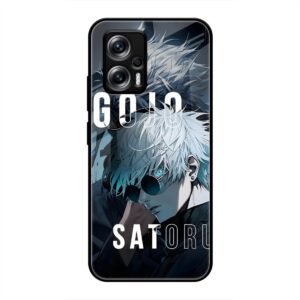 Gojo Satoru Anime Art Glass Case for Redmi K50i