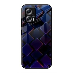 3D Square Glass Case for Redmi K50i