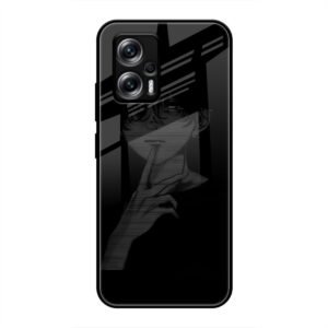 A boy Thinking Glass Case for Redmi K50i