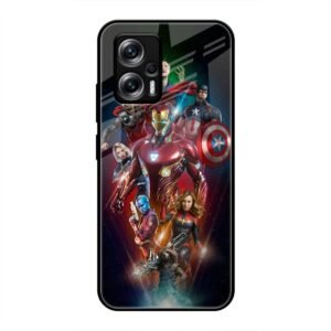 All avengers Glass Case for Redmi K50i
