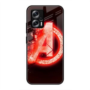 Avengers Logo Glass Case for Redmi K50i