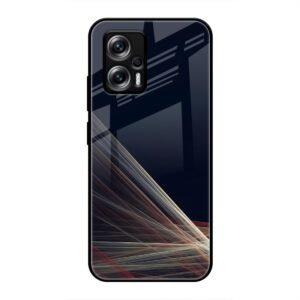 Waves Printed Glass Case for Redmi K50i