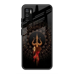 Beautiful art With Trishool Glass Case for Redmi Note 10 5g
