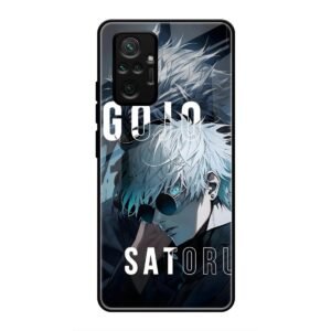 Gojo Satoru Anime Art Glass Case for Redmi Note 10 Pro
