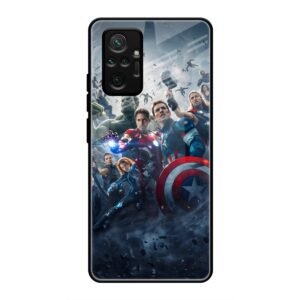 Avengers Glass Case for Redmi Note 10 Pro