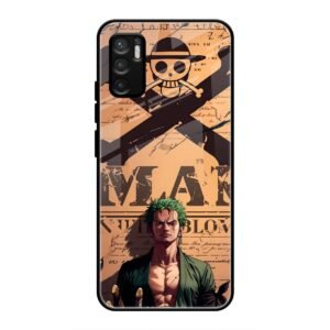 Pirate Hunter Zoro Wanted Poster Glass Case for Redmi Note 10t