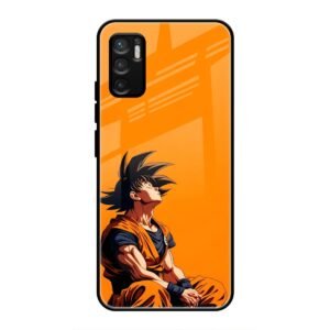 Contemplative Goku in Orange Glass Case for Redmi Note 10t