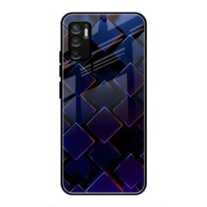 3D Square Glass Case for Redmi Note 10t