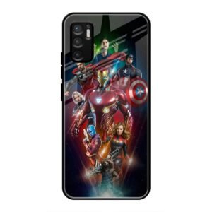 All avengers Glass Case for Redmi Note 10t