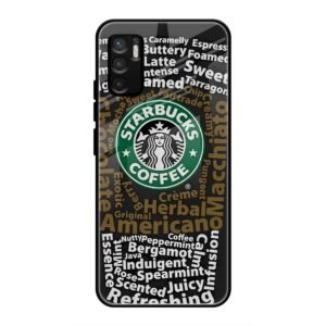Starbucks Coffee Name Glass Case for Redmi Note 10t