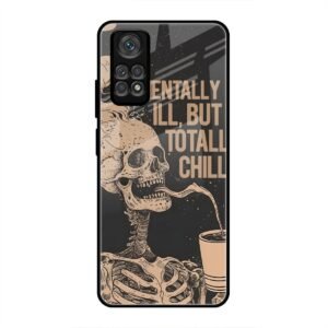 Skeleton Chill Glass Case for Redmi Note 11