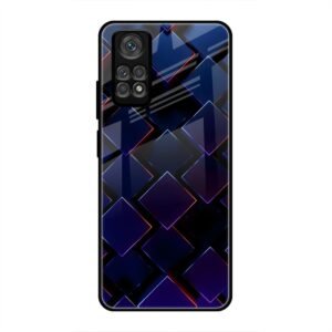 3D Square Glass Case for Redmi Note 11