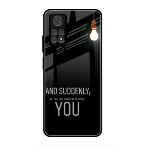 Quotes Glass Case for Redmi Note 11
