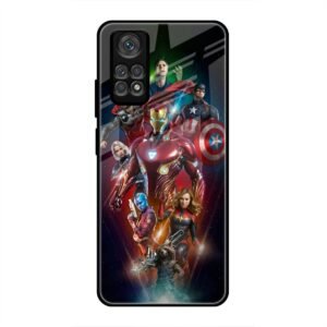 All avengers Glass Case for Redmi Note 11 Pro