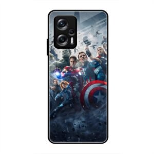 Avengers Glass Case for Redmi Note 11t