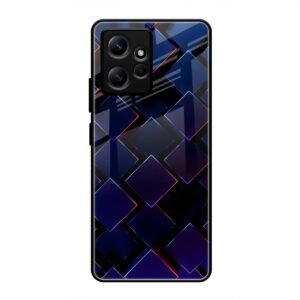 3D Square Glass Case for Redmi Note 12 4g