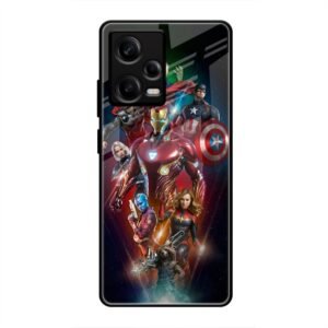 All avengers Glass Case for Redmi Note 12 Pro