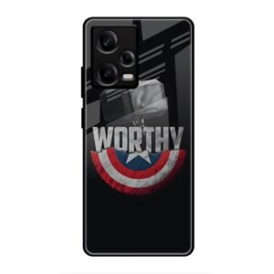 Thor and Caption America Glass Case for Redmi Note 12 Pro