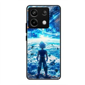 Cosmic Warrior's Resolve Glass Case for Redmi Note 13 5g