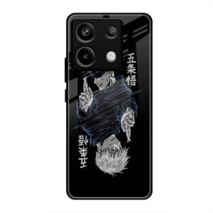 Duality of Satoru Gojo Glass Case for Redmi Note 13 5g