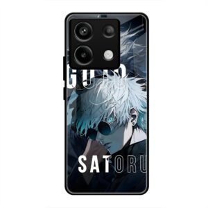 Gojo Satoru Anime Art Glass Case for Redmi Note 13 5g
