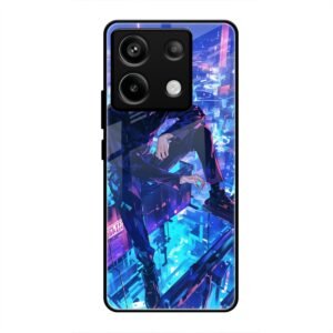 Cyberpunk Vigilante Glass Case for Redmi Note 13 5g