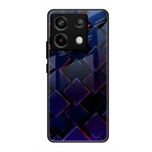 3D Square Glass Case for Redmi Note 13 5g