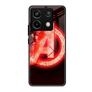 Avengers Logo Glass Case for Redmi Note 13 5g