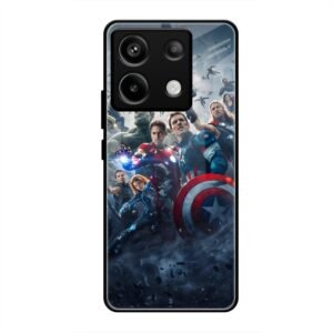Avengers Glass Case for Redmi Note 13 5g