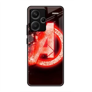 Avengers Logo Glass Case for Redmi Note 13 Pro