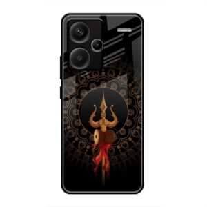 Beautiful art With Trishool Glass Case for Redmi Note 13 Pro