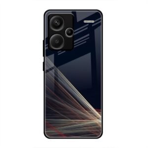 Waves Printed Glass Case for Redmi Note 13 Pro