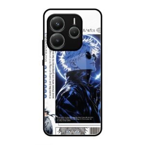 Jujutsu Kaisen Character Poster Glass Case for Redmi Note 14 5g