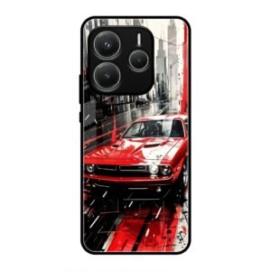 Midnight Cruiser Glass Case for Redmi Note 14 5g