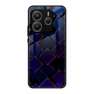 3D Square Glass Case for Redmi Note 14 5g