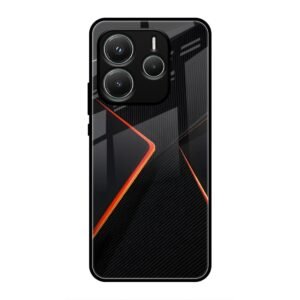 Abstract Line Glass Case for Redmi Note 14 5g