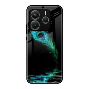 Lord Krishna Glass Case for Redmi Note 14 5g