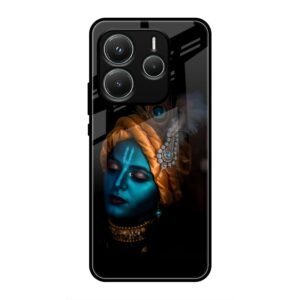 Lord Krishna Glass Case for Redmi Note 14 5g