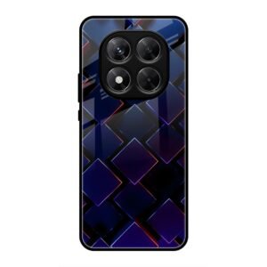 3D Square Glass Case for Redmi Note 14 Pro