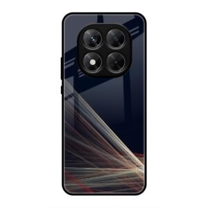Waves Printed Glass Case for Redmi Note 14 Pro