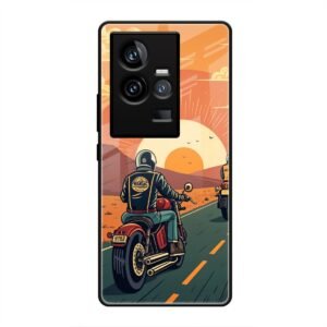 Wheels & Wanderlust Glass Case for Vivo iQoo 11