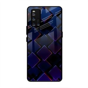 3D Square Glass Case for Vivo iQoo 3