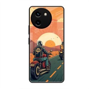 Wheels & Wanderlust Glass Case for Vivo T3x