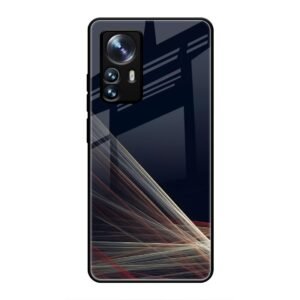 Waves Printed Glass Case for Xiaomi 12 Lite