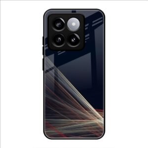 Waves Printed Glass Case for Xiaomi 14